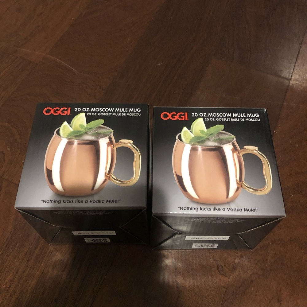 🆕 - 2 gold OGGI Moscow mule 2 mug